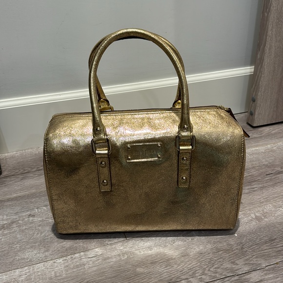 Metallic Gold Kate Spade Handbag - Picture 3 of 8